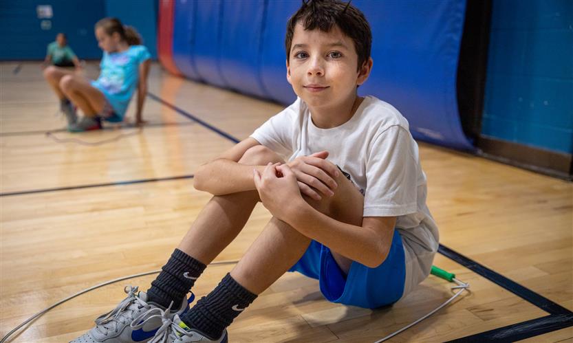 Students jump rope